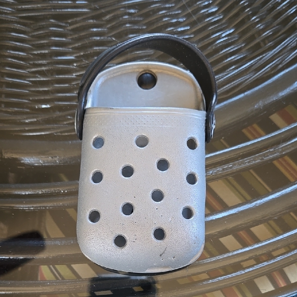 Gray Crocs Cellphone Case with Black Strap